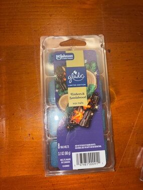 Glade Embers & Sandalwood Wax Melts - Purple and Teal